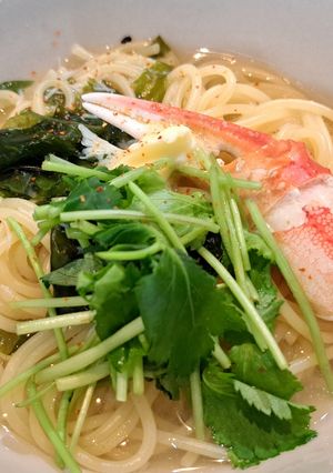白だしバター☆カニのスープパスタ-レシピのメイン写真