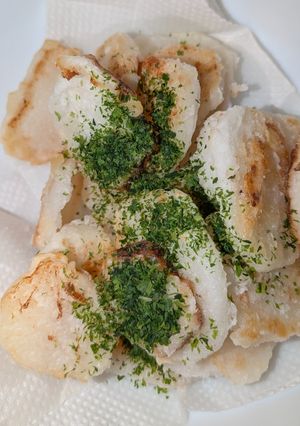 減塩・山芋の素揚げ あおさ粉仕立て-レシピのメイン写真