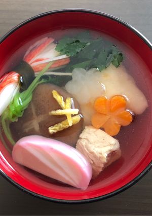 正月ぼっちの本気！豪華見えお雑煮-レシピのメイン写真