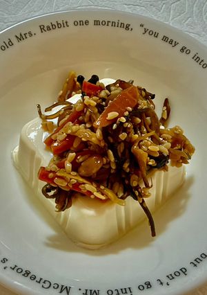 梅ポン生姜の納豆麹②の冷奴！-レシピのメイン写真