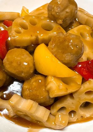 肉団子とレンコンのポン酢あんかけ-レシピのメイン写真