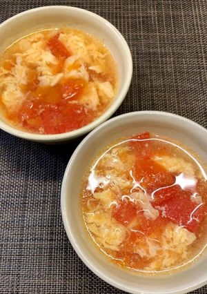 【3分で完成】暑い夏に★トマ玉スープ-レシピのメイン写真