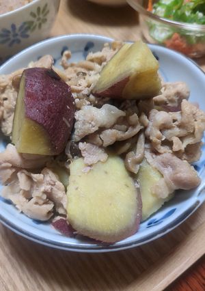 さつまいもとしめじと豚肉の簡単主菜-レシピのメイン写真