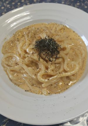 明太カルボナーラ風うどん-レシピのメイン写真