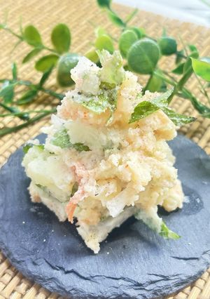 新じゃが新玉🥔明太ポテトの和風大葉サラダ-レシピのメイン写真
