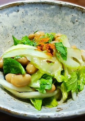 青梅塩麹漬けセロリと納豆-レシピのメイン写真