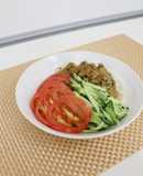 レンジで簡単！ジャージャーうどん