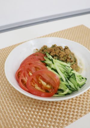 レンジで簡単！ジャージャーうどん-レシピのメイン写真
