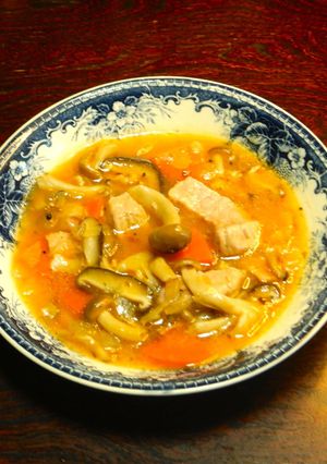 豚肉とキノコたっぷりのシチュー・ワンパン-レシピのメイン写真