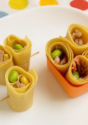 お弁当に！豆腐皮くるくる魚ロール 2種-レシピのメイン写真