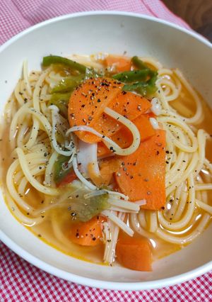 以外に美味しい♪簡単☆スープパスタ❤-レシピのメイン写真