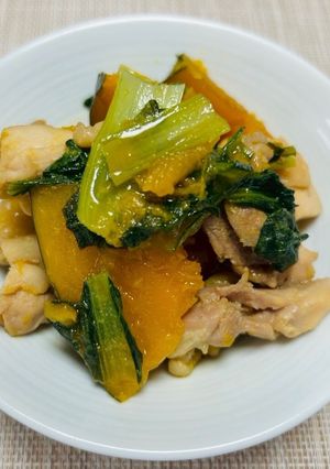 かぼちゃと鶏肉の煮物-レシピのメイン写真