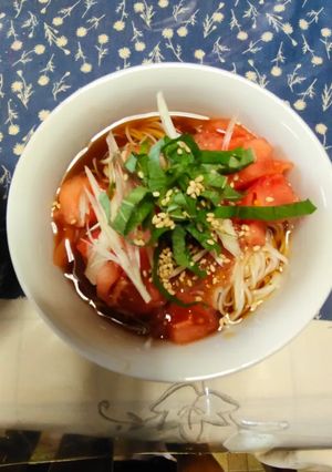 梅干しトマトの冷やしそうめん-レシピのメイン写真