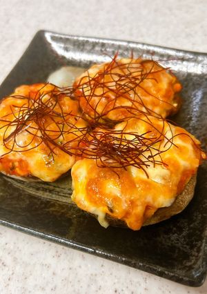 トースターで♪しいたけのキムチチーズ焼き-レシピのメイン写真