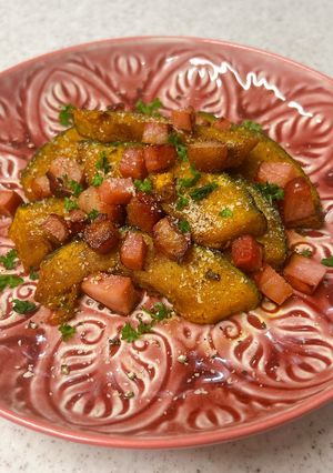 ノンフライヤーで♪かぼちゃとベーコンのカレー焼き-レシピのメイン写真