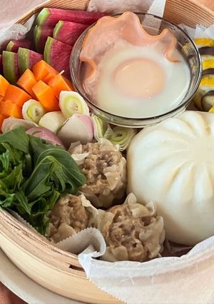 肉まんとシュウマイで！ワンプレートせいろ-レシピのメイン写真