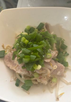レンジで簡単豚肉ともやしの重ね蒸し😋-レシピのメイン写真