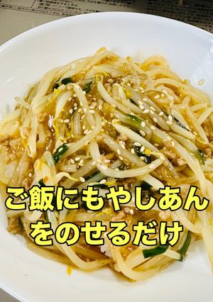 【※】肉みそのもやしあんかけご飯 簡単-レシピのメイン写真