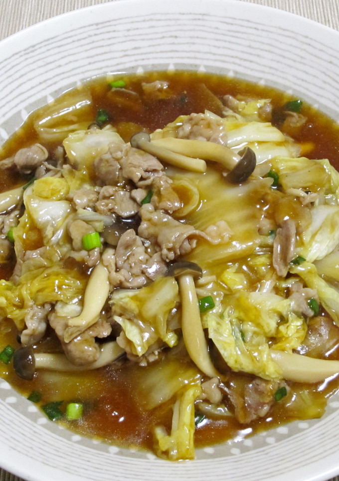白菜と豚肉とキノコのうま煮-レシピのメイン写真