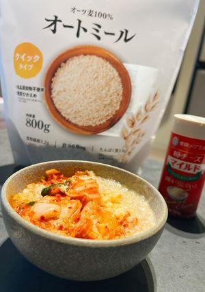 オートミール★ヘルシー朝食★キムチチーズ-レシピのメイン写真