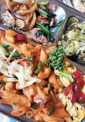 【満腹ペンネ🍝】栄養ランチプレート♪速度の抑制に-レシピのメイン写真