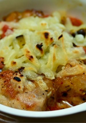 やわらか〜♡鶏肉となすとトマトのチーズ焼き-レシピのメイン写真