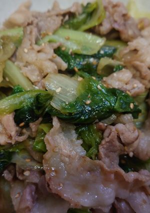 まな板包丁不要☆レタス豚肉の焼肉たれ炒め-レシピのメイン写真
