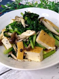 かぶの葉と厚揚げの中華炒め-レシピのメイン写真