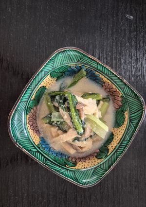 おー菜煮ー！お菜と揚げの豆乳煮-レシピのメイン写真
