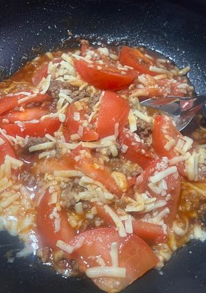 トマトとひき肉のチーズ炒め🧀🍅-レシピのメイン写真