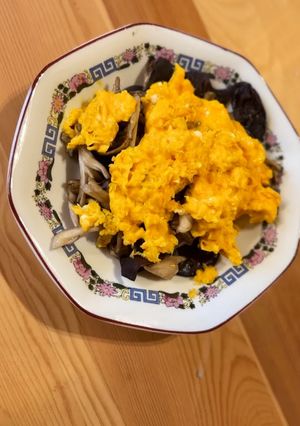舞茸とキクラゲの卵炒め-レシピのメイン写真