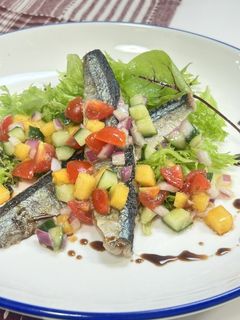 秋刀魚ソテー🍂柿と野菜ドレッシング✨😋-レシピのメイン写真