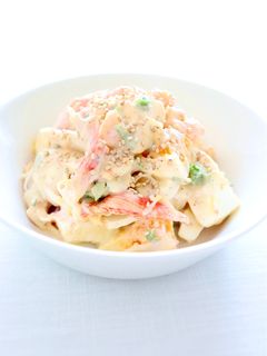卵好きが喜ぶ【茹で卵のごまマヨサラダ】-レシピのメイン写真
