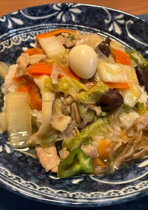 腸活に有効！キノコたっぷり中華丼-レシピのメイン写真