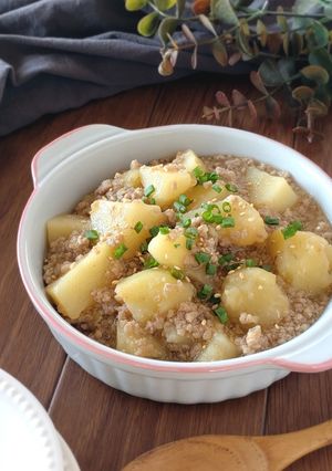 レンジで簡単☆じゃがいものそぼろ煮。-レシピのメイン写真