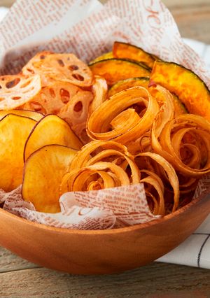 くるくるごぼうと野菜のチップス-レシピのメイン写真