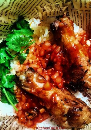 鶏肉サンバル弁当🌶️ナシ・カトック🇧🇳ブルネイ屋台風-レシピのメイン写真