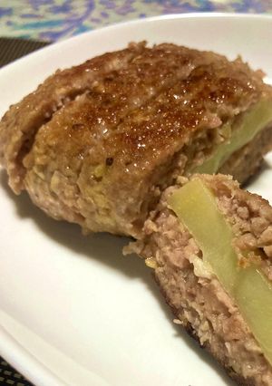 男の料理★ポテトを抱いた和風ハンバーグ-レシピのメイン写真
