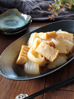 レンジで簡単☆厚揚げと新玉ねぎの煮物。-レシピのメイン写真