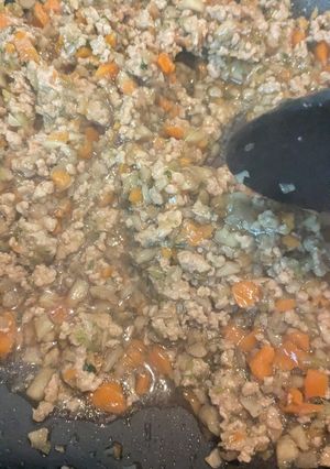 完了期・幼児食　ごぼうそぼろ丼　-レシピのメイン写真