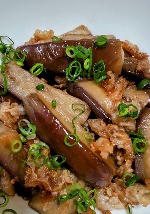 豚肉と茄子のポン酢炒め！野菜は茄子だけ！-レシピのメイン写真