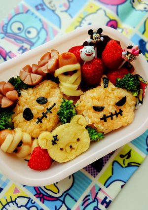 ハロウィンキャラ弁！　お弁当-レシピのメイン写真