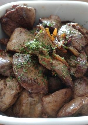 鶏レバー　にんにく炒め-レシピのメイン写真