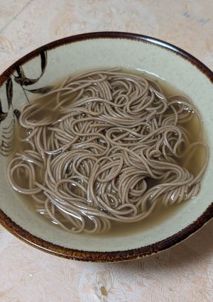 簡単★昆布鰹醤油出汁の蕎麦湯そば-レシピのメイン写真
