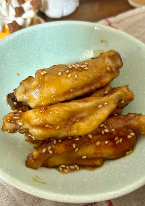 やみつき甘辛♪手羽先の照り焼き-レシピのメイン写真