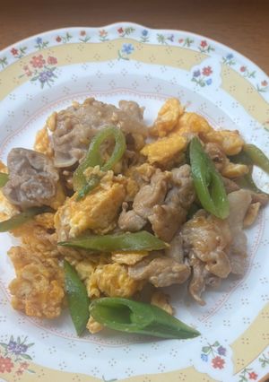 豚肉とスナップえんどうのふんわり卵炒め🫛-レシピのメイン写真
