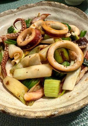 イカと葉玉ねぎの醤油バター炒め-レシピのメイン写真