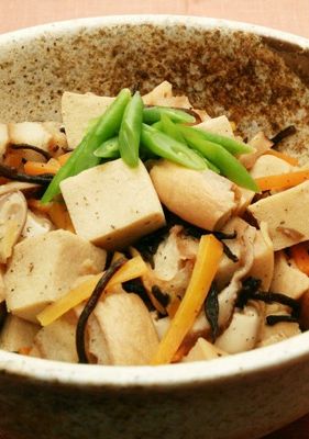 白だし┃車麩と高野豆腐のひじき煮-レシピのメイン写真