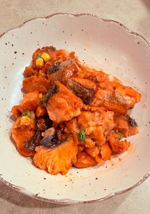カリッと鮭の甘口オーロラソース今日の夕飯-レシピのメイン写真