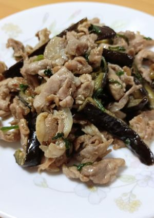 豚こま佃煮の茄子炒め-レシピのメイン写真